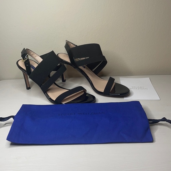 Women’s Stuart Weitzman black patent heels 6.5 - Picture 1 of 3